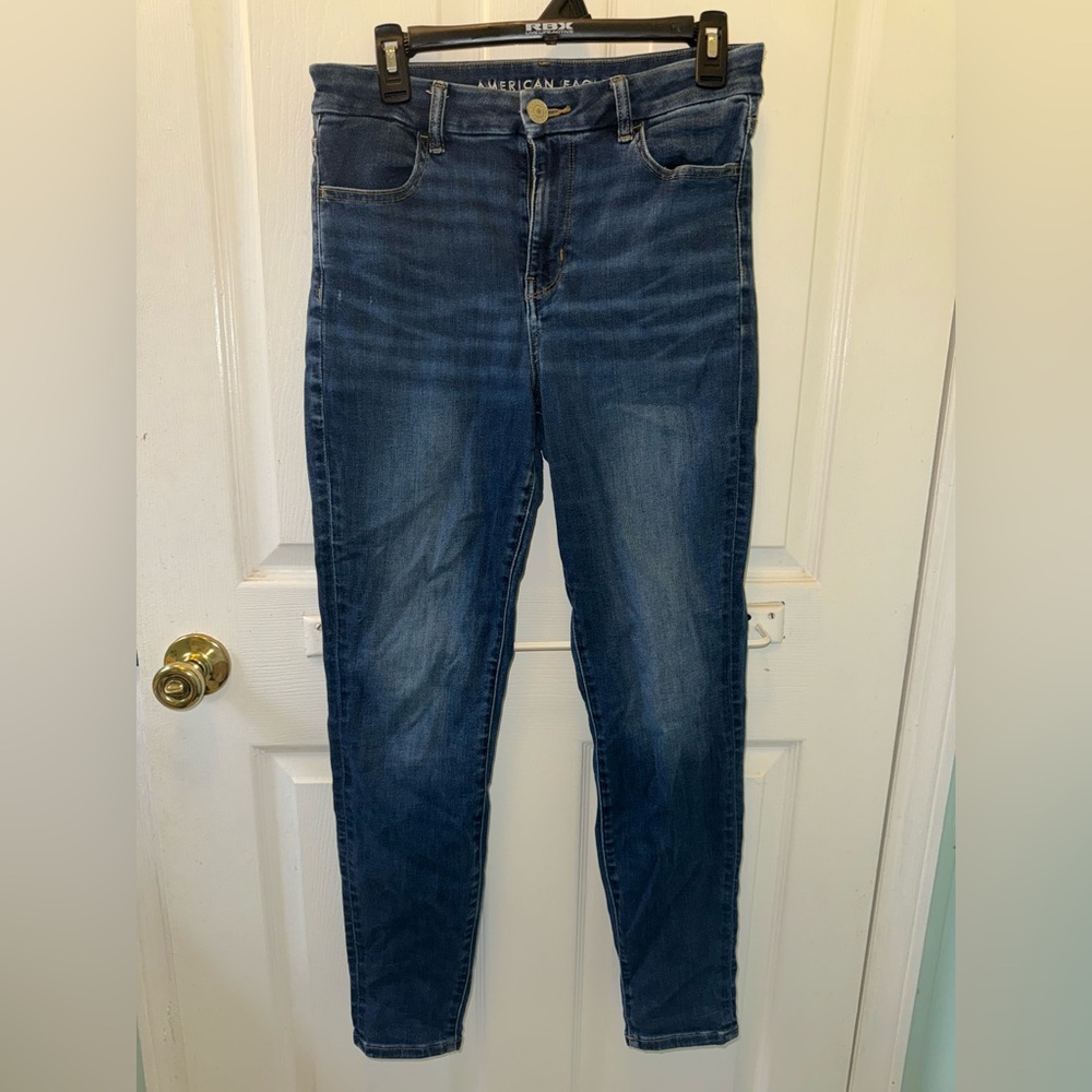 American Eagle Outfitters Blue Skinny Jeans Stretchy Fit